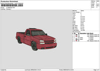 Red Car 0805a Embroidery File 6 sizes