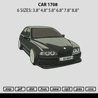 Car 1708 Embroidery File 6 sizes