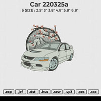 Car 220325a Embroidery File 6 size