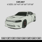 car2807 Embroidery File 4 size