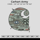 carhart army Embroidery File 6 size