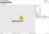 Carhartt logo Embroidery File 6 Size