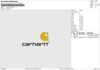 Carhartt logo Embroidery File 6 Size