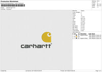 Carhartt logo Embroidery File 6 Size