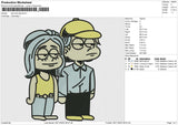 Carl And Ellie Embroidery File 6 size