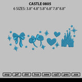 Castle 0805 Embroidery File 6 sizes