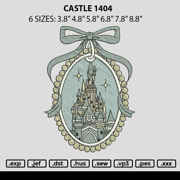 Castle 1404 Embroidery File 6 sizes
