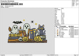 BooksGhosts Embroidery File 6 sizes