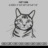 Cat 1208 Embroidery File 6 sizes