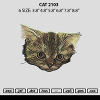 Cat 2103 Embroidery File 6 sizes