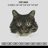 Cat 2603 Embroidery File 6 sizes