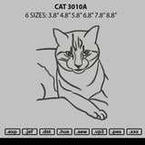 Cat 3010a Embroidery File 6 sizes