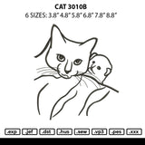 Cat 3010b Embroidery File 6 sizes