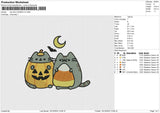 CAT HALLOWEEN v2 Embroidery File 6 size