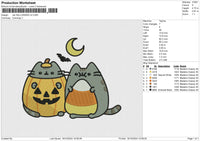 CAT HALLOWEEN v2 Embroidery File 6 size