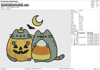 CAT HALLOWEEN v2 Embroidery File 6 size