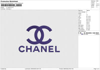 CC chanel Embroidery File 6 size