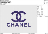 CC chanel Embroidery File 6 size