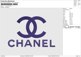 CC chanel Embroidery File 6 size