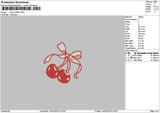 Cherrybow 03 Embroidery File 6 sizes