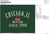 Chicago il Embroidery File 6 sizes