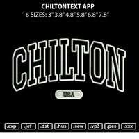 Chiltontext App Embroidery File 6 sizes