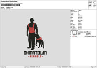 Chinatowntext Embroidery File 6 sizes