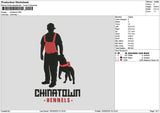 Chinatowntext Embroidery File 6 sizes