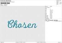 Chosen Embroidery File&nbsp;6 size