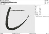Cigarettes after sex Embroidery File 6 size