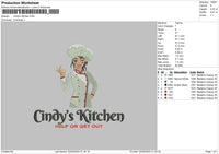 Kitchentext 02 Embroidery File 6 sizes