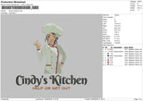 Kitchentext 02 Embroidery File 6 sizes