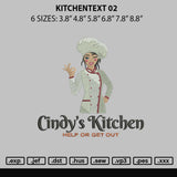 Kitchentext 02 Embroidery File 6 sizes