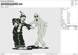 Clown Ghost 7425 Embroidery File 6 size