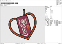 Coca Cola Cherry Embroidery File 6 size