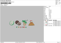 Coconut0605 Embroidery File 6 sizes