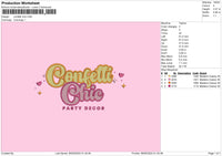 Confettitext Embroidery File 6 sizes