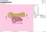 Confettitext Embroidery File 6 sizes