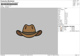 Cowboy Hat 04 Embroidery File 6 sizes