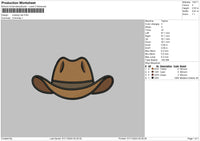 Cowboy Hat 04 Embroidery File 6 sizes