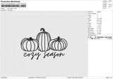 Cozy Season Embroidery File 6 size