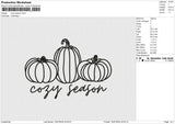 Cozy Season Embroidery File 6 size