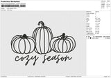 Cozy Season Embroidery File 6 size