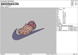Swoosh Crocs Embroidery File 6 sizes