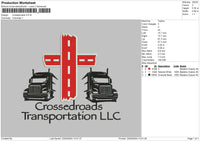 Crossed Embroidery File 6 sizes