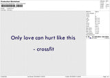 Crossfit Embroidery File 6 size