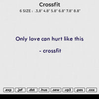 Crossfit Embroidery File 6 size