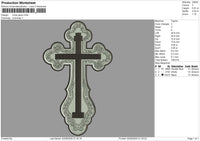 Cross Jesus Embroidery File 6 size