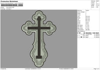 Cross Jesus Embroidery File 6 size
