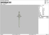 Cross Sword 1806 Embroidery File 6 sizes